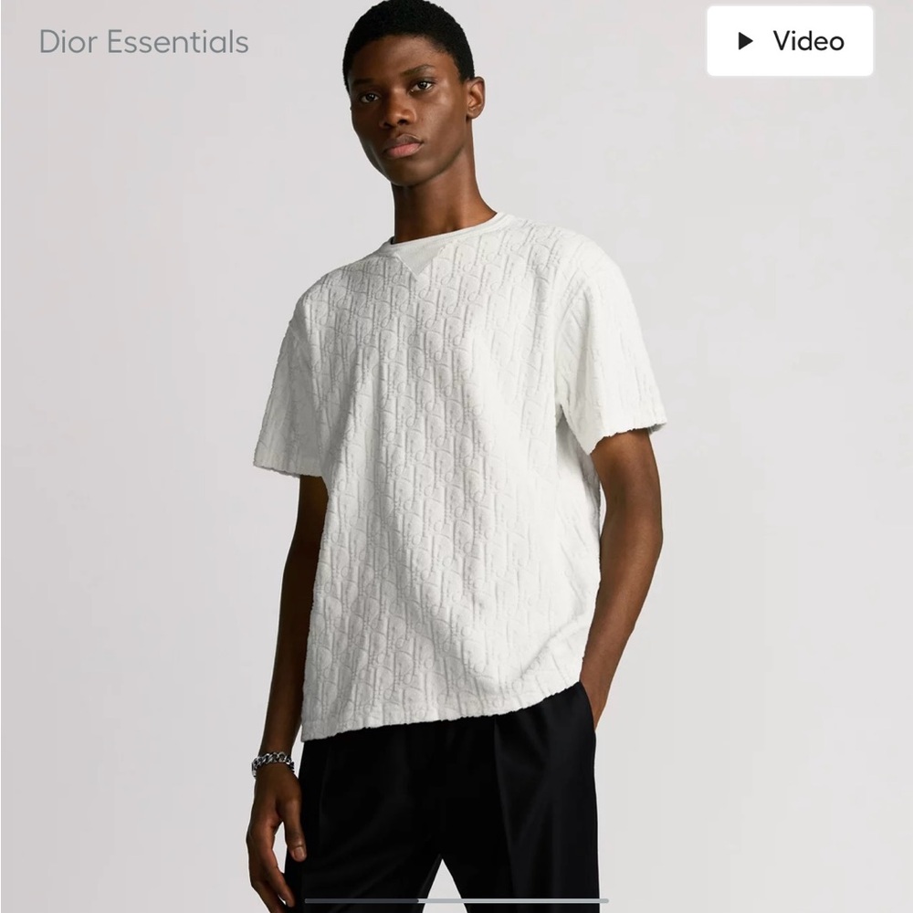 Essentials Textured White Men's Tee